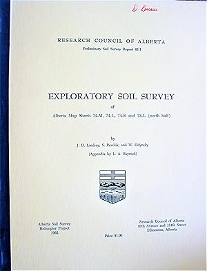 Exploratory Soil Survey of Alberta Map Sheets 74-M, 74-L, 74-E, and 73-L (north half)