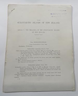 Immagine del venditore per Article I. - The Mollusca of the Subantarctic Islands of New Zealand venduto da Renaissance Books, ANZAAB / ILAB