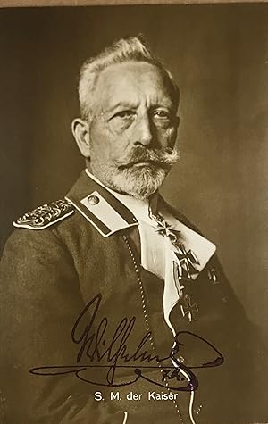 Postkarte mit SIGNATUR von "S.M. der Kaiser" Wilhelm II. (ungelaufen), Nach einer Photographie vo...