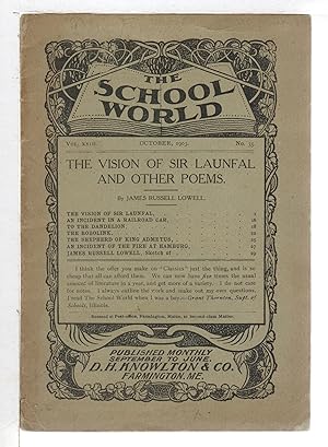 Bild des Verkufers fr THE VISION OF SIR LAUNFEL AND OTHER POEMS, Volume XXIII, Number 35. October 1903. zum Verkauf von Bookfever, IOBA  (Volk & Iiams)