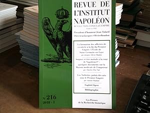 REVUE DE L INSTITUT NAPOLEON révolution, consulat, empire. N°256 - 2018-I