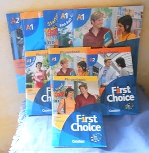 First Choice Englisch für Erwachsene: Starter + A1 + A2. Konvolut: 5 Arbeitsbücher + 4 Phrasebook...