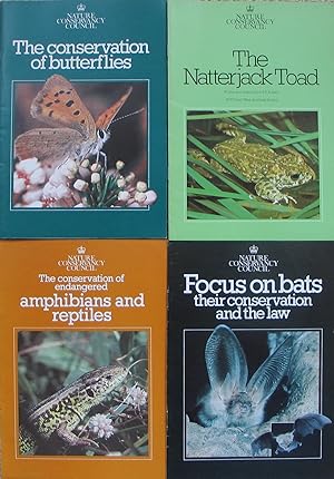 Imagen del vendedor de Nature Conservancy Council - 4 monographs on The Natterjack Toad, Conservation of Butterflies, The Conservation of endangered amphibian and reptiles, and Focus on Bats - their Conservation and the Law a la venta por Brian P. Martin Antiquarian and Collectors' Books