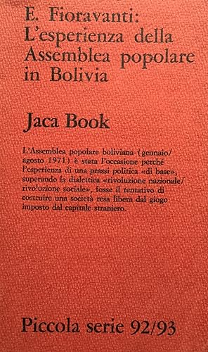 Imagen del vendedor de L'esperienza della Assemblea popolare in Bolivia [gennaio-agosto 1971]. a la venta por TORRE DI BABELE