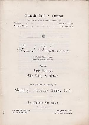 Royal Performance, in Aid of the Variety Artists' Benevolent Fund, Monday Oct. 29th 1971.