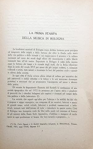 La prima stampa della musica in Bologna