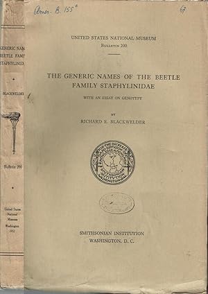 Bild des Verkufers fr The generic names of the beetle family staphylinidae with an essay on genotypy zum Verkauf von Biblioteca di Babele