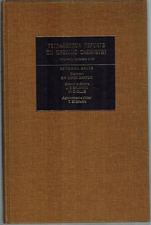 Bild des Verkufers fr Tetrahedron Reports on Organic Chemistry. Volume 1 [Reports Numbers 1 - 10]. zum Verkauf von Antiquariat Fluck