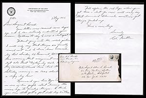 Handwritten letter on US Army Letterhead Detailing and Apologizing for a 'Red-Tape" Snafu with ha...