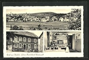 Ansichtskarte Oberlahr / Lahrer-Herrlichkeit, Gasthof Zur Post, Panorama