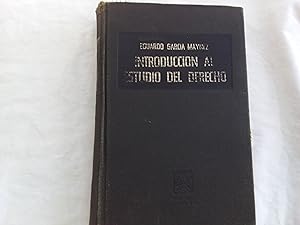Seller image for Introduccin al estudio del derecho. Prlogo de Virgilio Domnguez. for sale by Librera "Franz Kafka" Mxico.