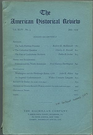 Imagen del vendedor de The American Historical Review: July, 1939 a la venta por Between the Covers-Rare Books, Inc. ABAA