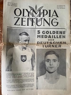 Olympia-Zeitung, 12. Aug.1936, Nr. 23. Offizielles Organ der XI. Olympischen Spiele 1936 in Berlin.