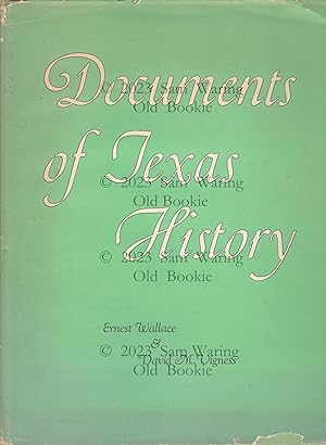 Image du vendeur pour Documents of Texas history mis en vente par Old Bookie