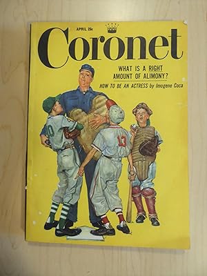 Seller image for Coronet Magazine April 1955 - Baseball Cover for sale by Bradley Ross Books