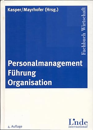 Bild des Verkufers fr Personalmanagement - Fhrung - Organisation zum Verkauf von avelibro OHG