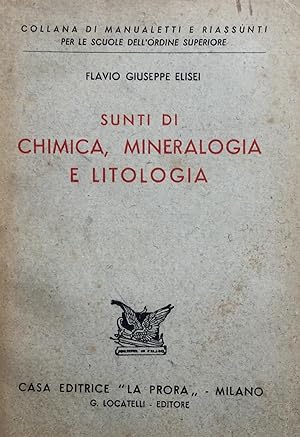 Immagine del venditore per Sunti di chimica, mineralogia e litologia venduto da TORRE DI BABELE
