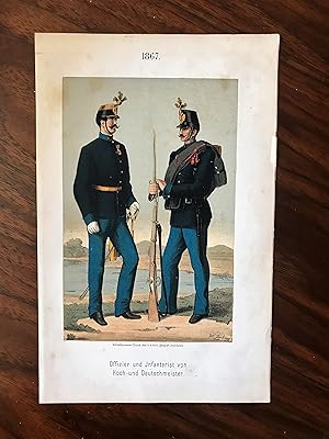 Offizier und Infanterist von Hoch- und Deutschmeister. 1867.