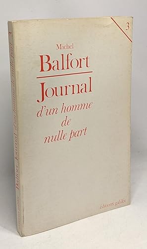 Seller image for Journal d'un homme de nulle part for sale by crealivres