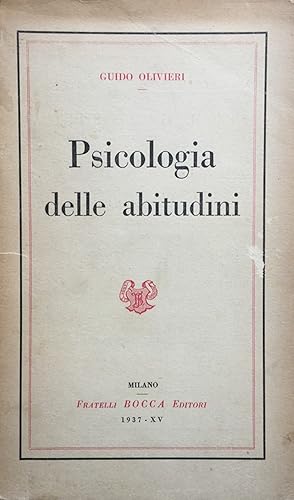 Imagen del vendedor de Psicologia delle abitudini a la venta por TORRE DI BABELE