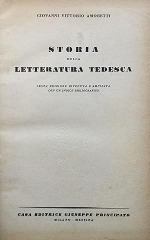 Seller image for Storia della letteratura tedesca for sale by TORRE DI BABELE