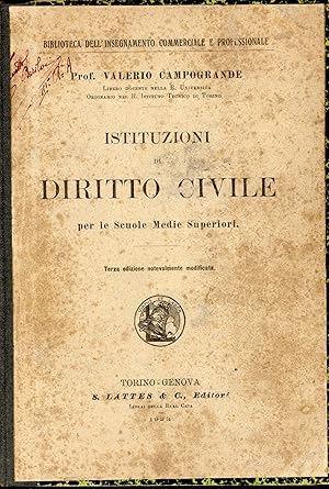 Istituzioni di diritto civile per le Scuole medie Superiori