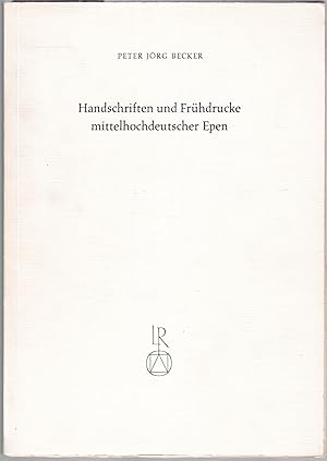 Image du vendeur pour Handschriften und Frhdrucke mittelhochdeutscher Epen : Eneide, Tristrant, Tristan, Erec, Iwein, Parzival, Willehalm, Jngerer Titurel, Nibelungenlied und ihre Reproduktion und Rezeption im spteren Mittelalter und in der frhen Neuzeit. Vom Autor gewidmetes Exemplar mis en vente par Graphem. Kunst- und Buchantiquariat