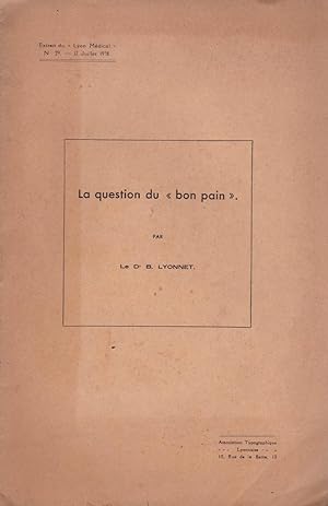 Seller image for La question du bon pain for sale by Librairie Franoise Causse