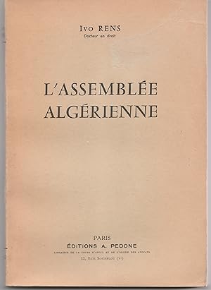 Seller image for L'assemble algrienne for sale by Librairie Franoise Causse