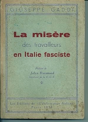 La misère des travailleurs en Italie fasciste