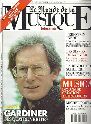 Image du vendeur pour LE MONDE DE LA MUSIQUE N 169. SEPTEMBRE 1993. GARDINER (en couverture) mis en vente par Librairie Franoise Causse