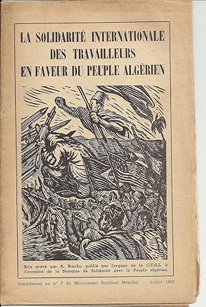 La solidarité internationale des travailleurs en faveur du peuple algérien. Supplément à la revue...