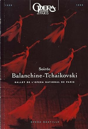 Soirée Balanchine-Tchaikovski. Opéra national de Paris, Opéra Bastille. Février 1996. Programme.