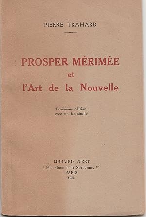 Imagen del vendedor de Prosper Mrime et l'art de la nouvelle a la venta por Librairie Franoise Causse