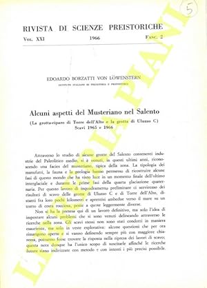 Alcuni aspetti del Musteriano nel Salento.