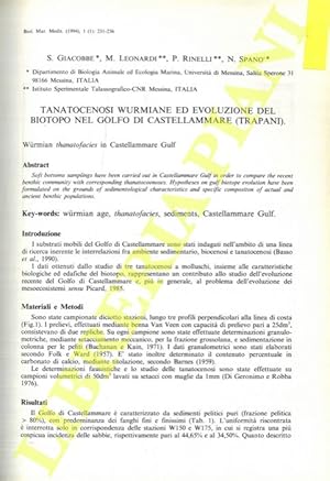 Tanatocenosi wurmiane ed evoluzione del biotopo nel Golfo di Castellammare (Trapani).