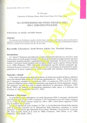 Gli Echinodermi dei fondi strascicabili dell'Adriatico pugliese.