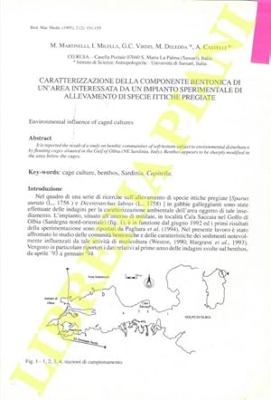 Immagine del venditore per Caratterizzazione della componente bentonica di un'area interessata da un impianto sperimentale di allevamento di specie ittiche pregiate. venduto da Libreria Piani