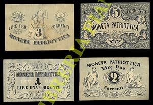 Moneta Patriottica Lire 1, 2, 3, 5.