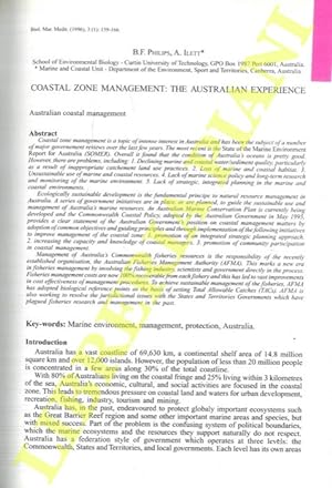 Coastal zone management: the australian experience.