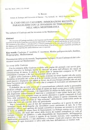 Il caso delle Caulerpe: immigrazioni recenti e parallelismi con le invasioni dl terraferma nell'a...