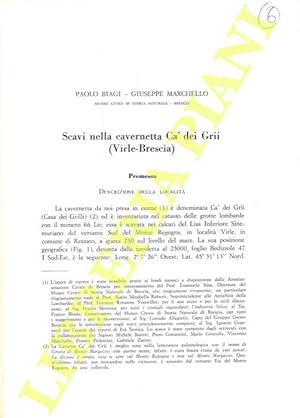 Scavi nella cavernetta Ca' dei Grii (Virle-Brescia) .