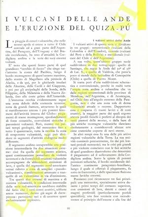 I vulcani delle Ande e l'eruzione del Quiza-pù.