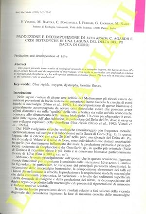 Produzione e decomposizione di Ulva rigida C. Agardh e crisi distrofiche in una laguna del Delta ...