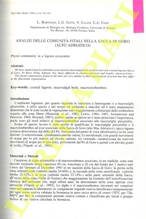 Analisi delle comunità fitali nella Sacca di Goro (alto Adriatico).