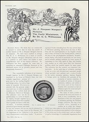 Bild des Verkufers fr Mr. J. Pierpont Morgan's Pictures : The Early Miniatures. An original article from The Connoisseur, 1906. zum Verkauf von Cosmo Books