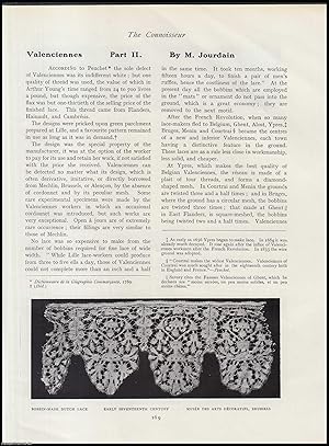 Imagen del vendedor de Valenciennes (part 2), France : Lace Fabric. An original article from The Connoisseur, 1905. a la venta por Cosmo Books