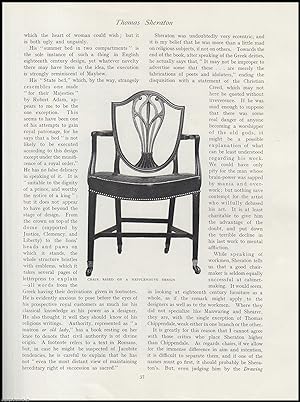 Imagen del vendedor de Thomas Sheraton (part 2), Furniture Designer. An original article from The Connoisseur, 1905. a la venta por Cosmo Books