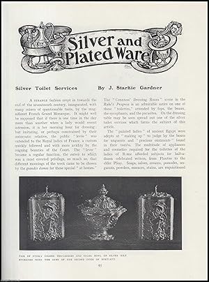 Image du vendeur pour Silver Toilet Services (Silver & plated ware). An original article from The Connoisseur, 1905. mis en vente par Cosmo Books