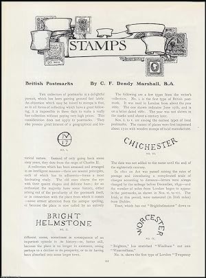 Imagen del vendedor de British Postmark Stamps. An original article from The Connoisseur, 1905. a la venta por Cosmo Books
